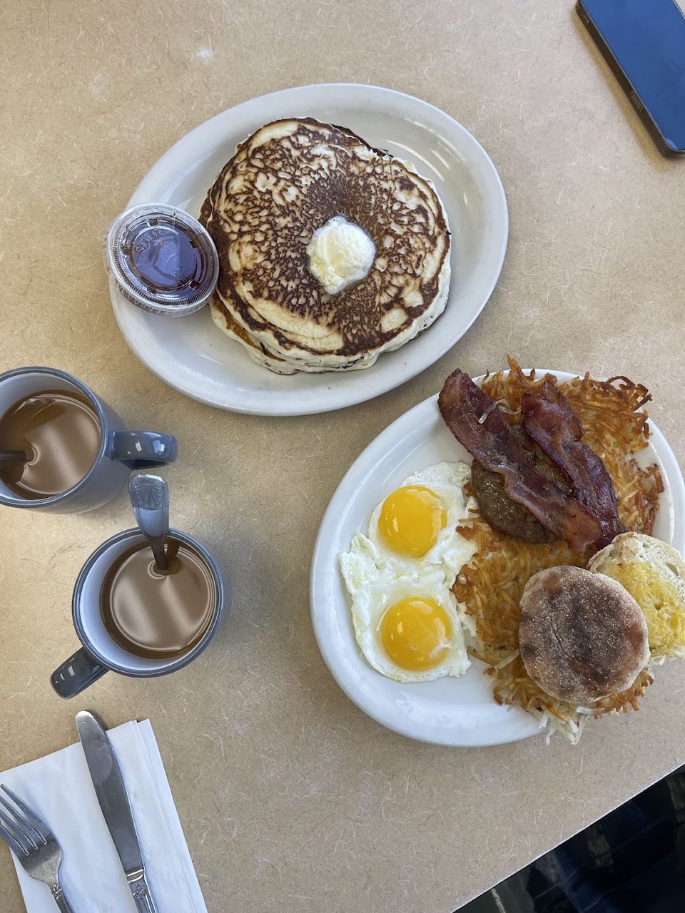 Printed menu featuring comfort food classics.